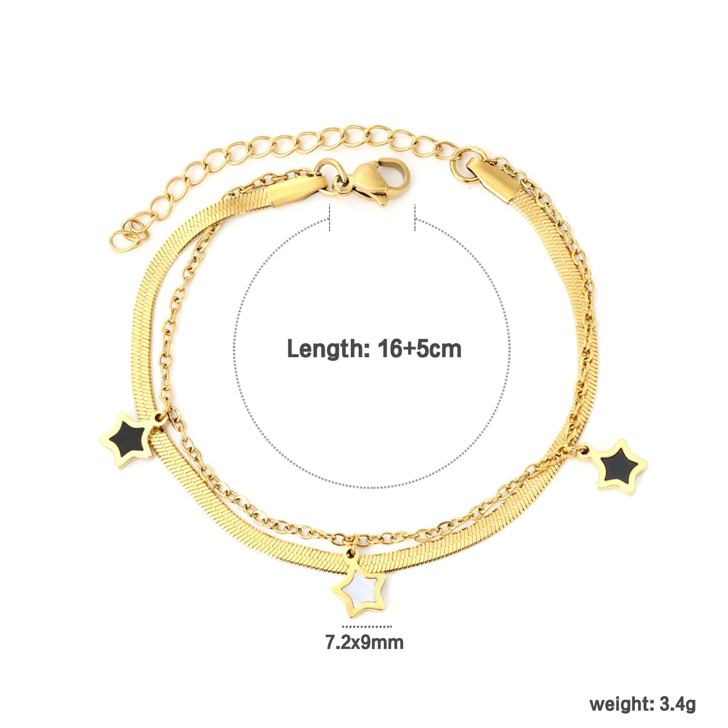 Gold Layered Star Charm Bracelet