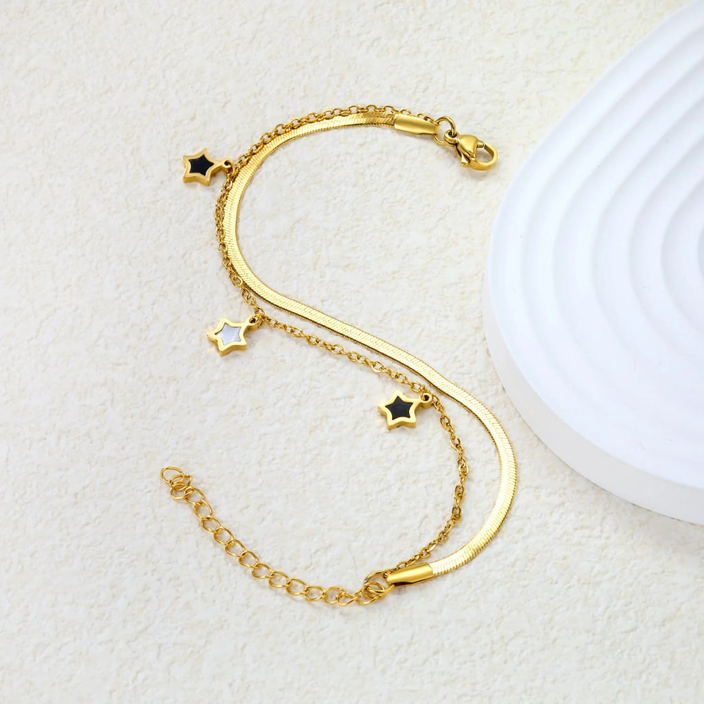 Gold Layered Star Charm Bracelet