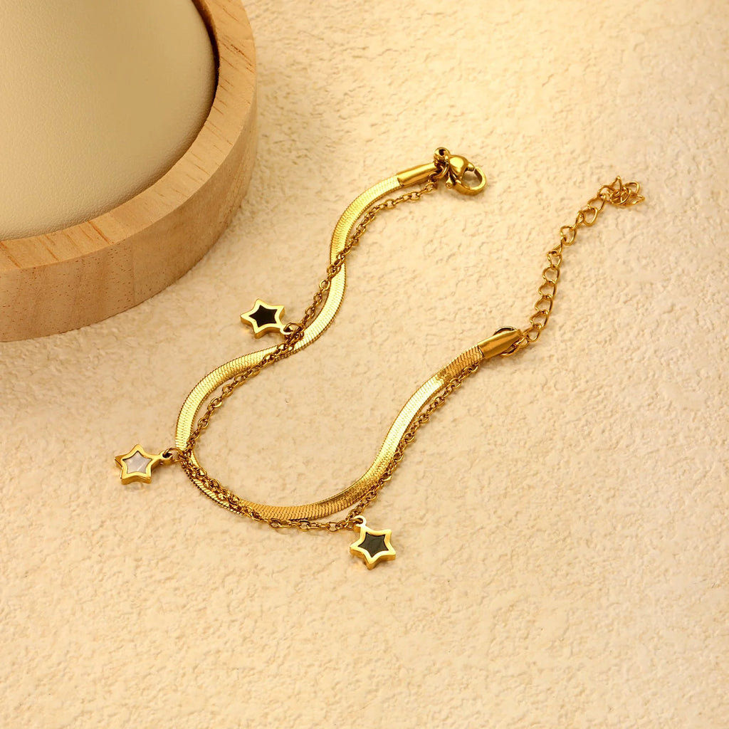 Gold Layered Star Charm Bracelet