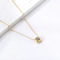Crystal Cube Solitaire Necklace