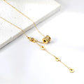 Pavé Barrel Lariat Necklace