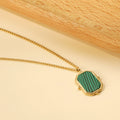 Malachite Royale Gold Pendant Necklace