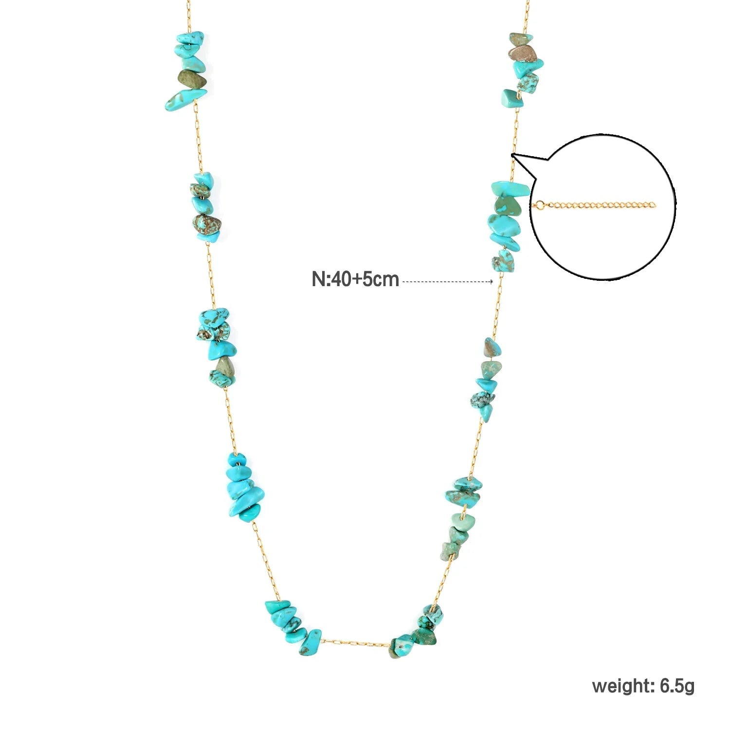 Natural Stone Chip Station Necklace