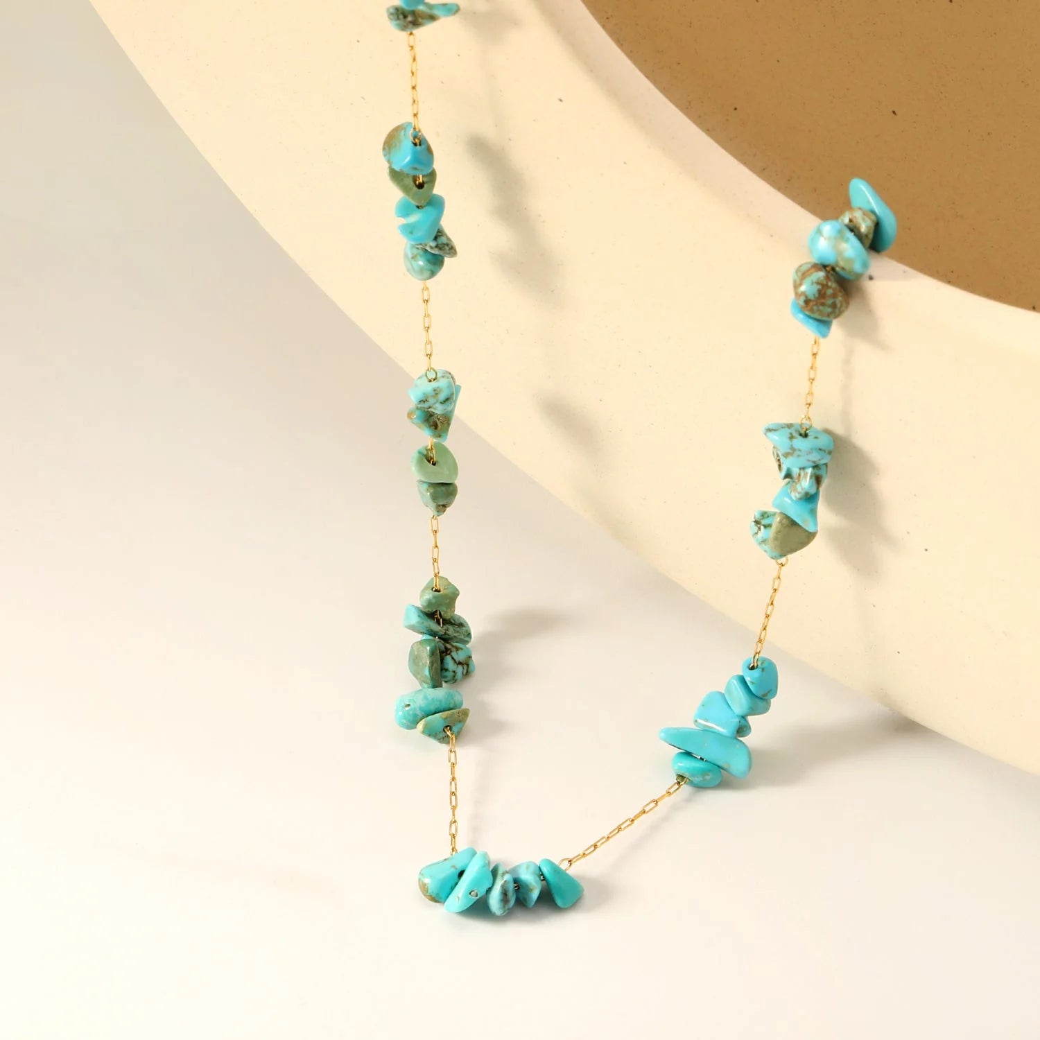Natural Stone Chip Station Necklace