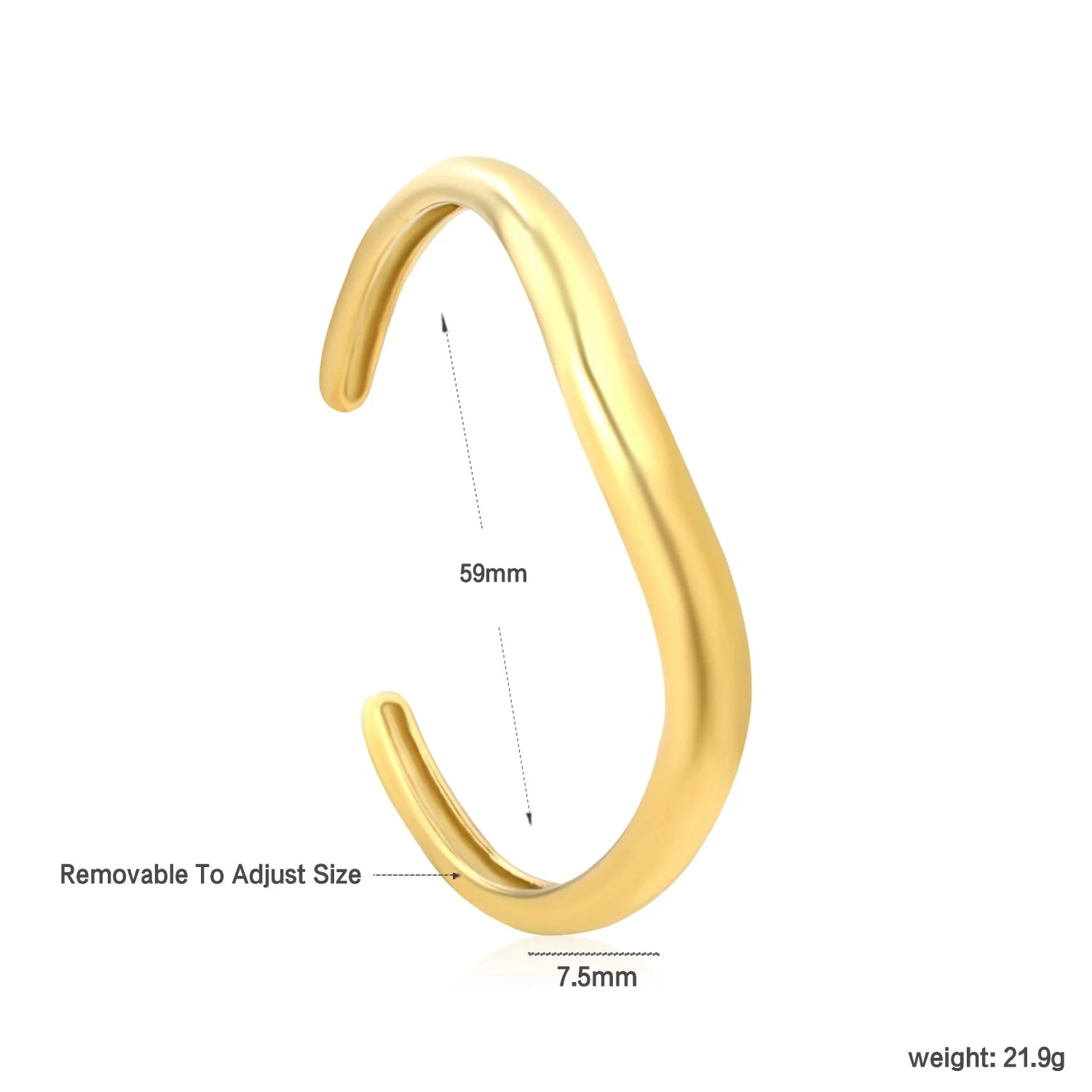 Minimalist Round Wire Open Cuff Bangle
