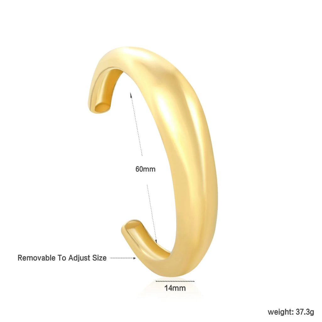 Smooth Dome Open Cuff Bangle