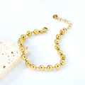 Polished Gold Ball Bead Bracelet
