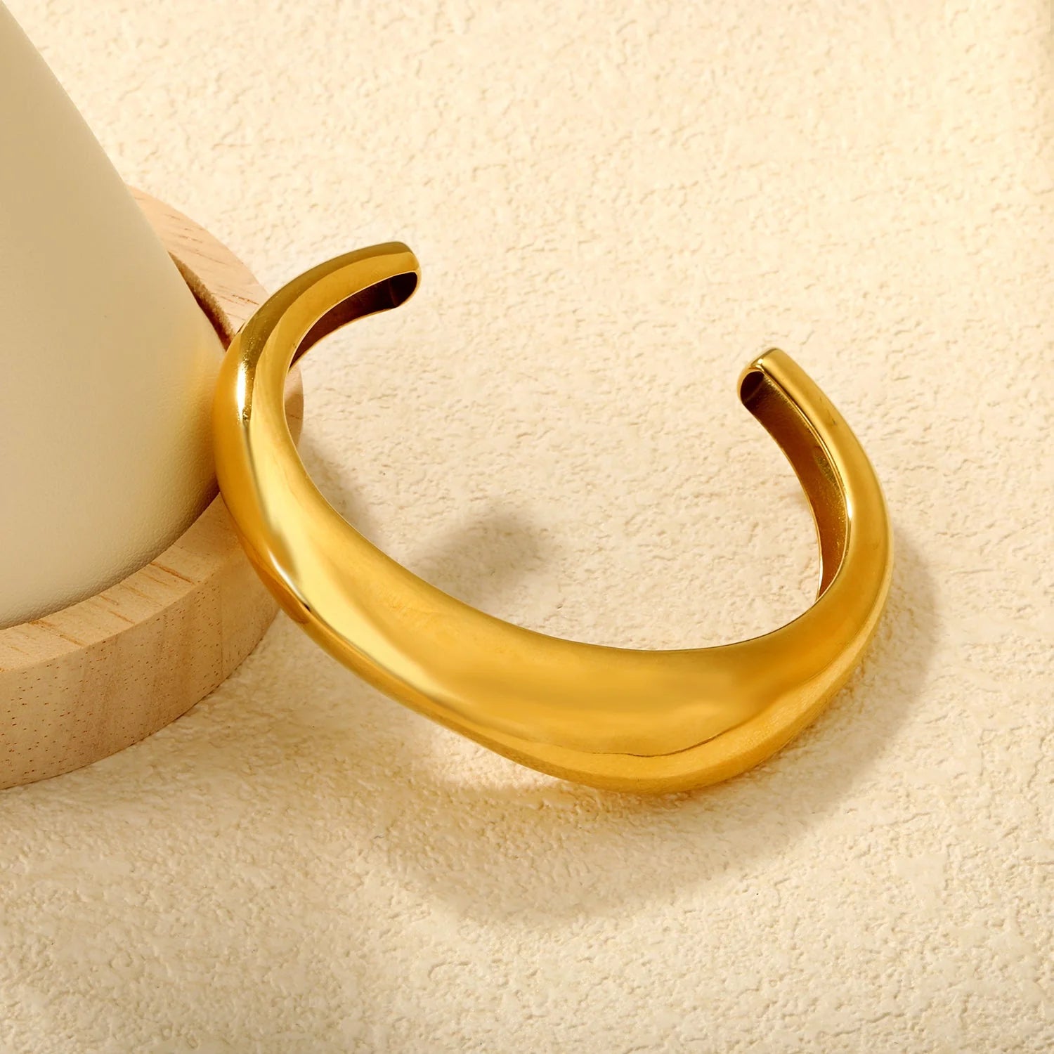 Smooth Dome Open Cuff Bangle