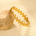 Double Row Oval Disc Link Bangle