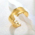 Sculptural Wave Wide Open Cuff Bangle