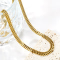 Luxe Double Curb Chain Necklace