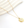 Mother of Pearl Fleur Medallion Necklace