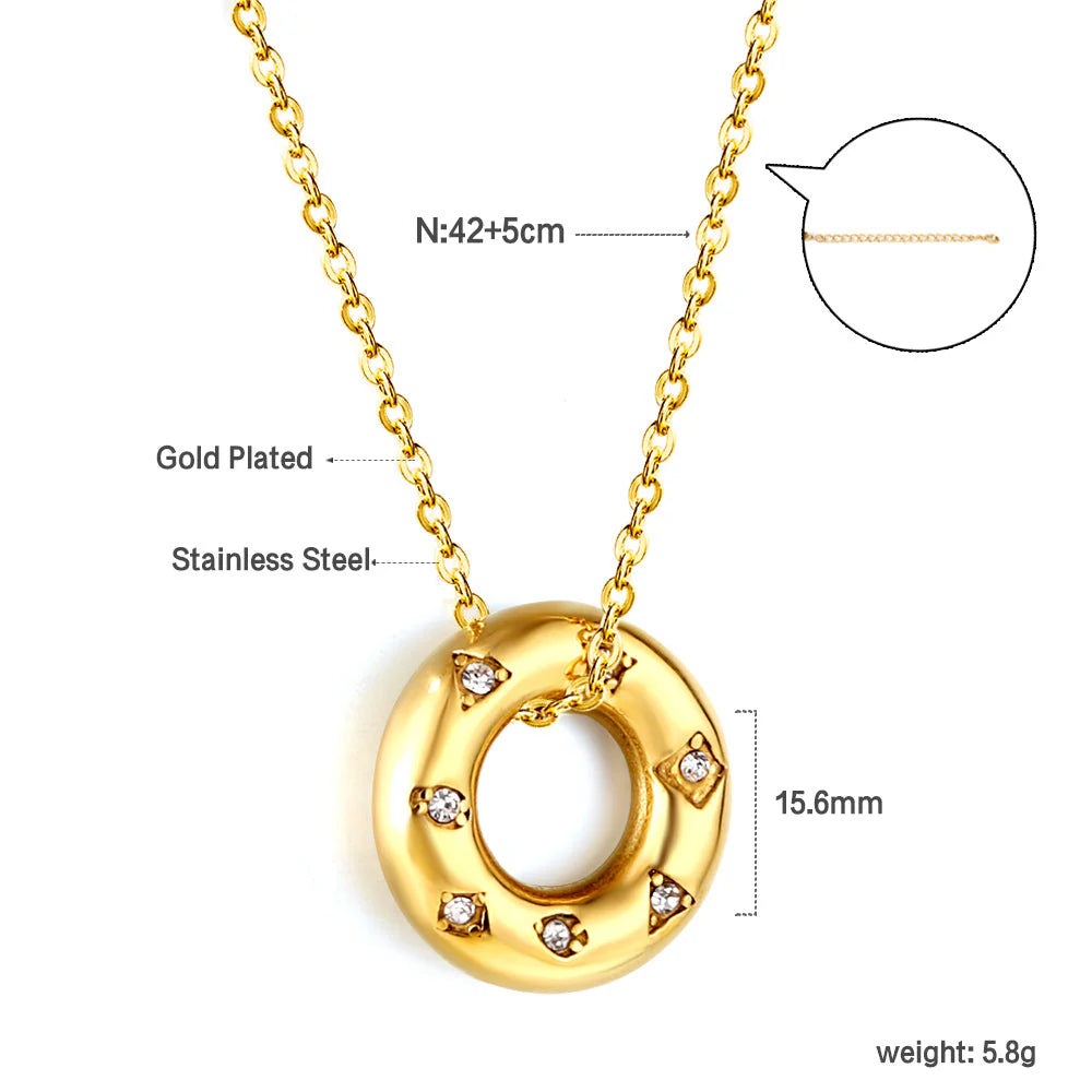 Lumière Halo Gold Necklace