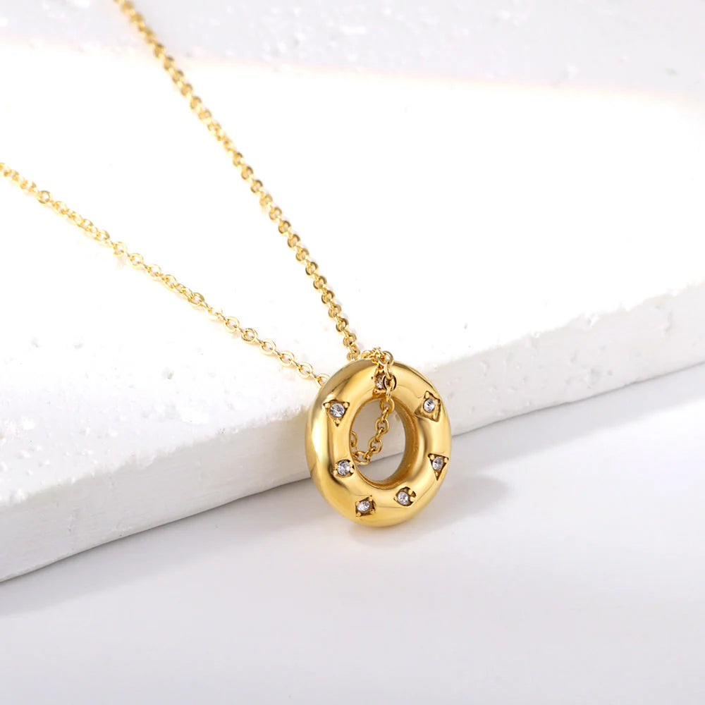 Lumière Halo Gold Necklace