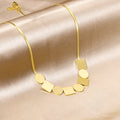 Gold Geo Shape Station Necklace