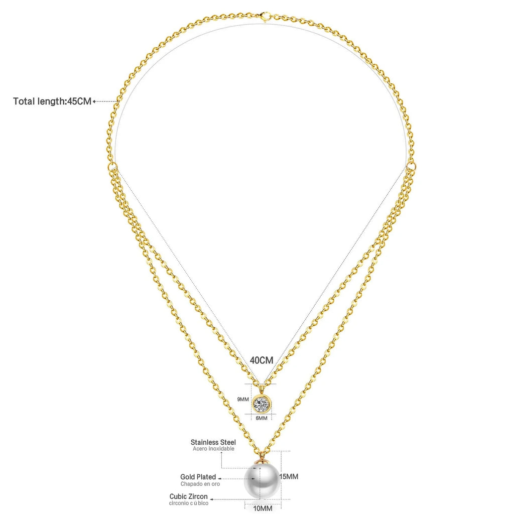 Duo Pearl Layered Necklace