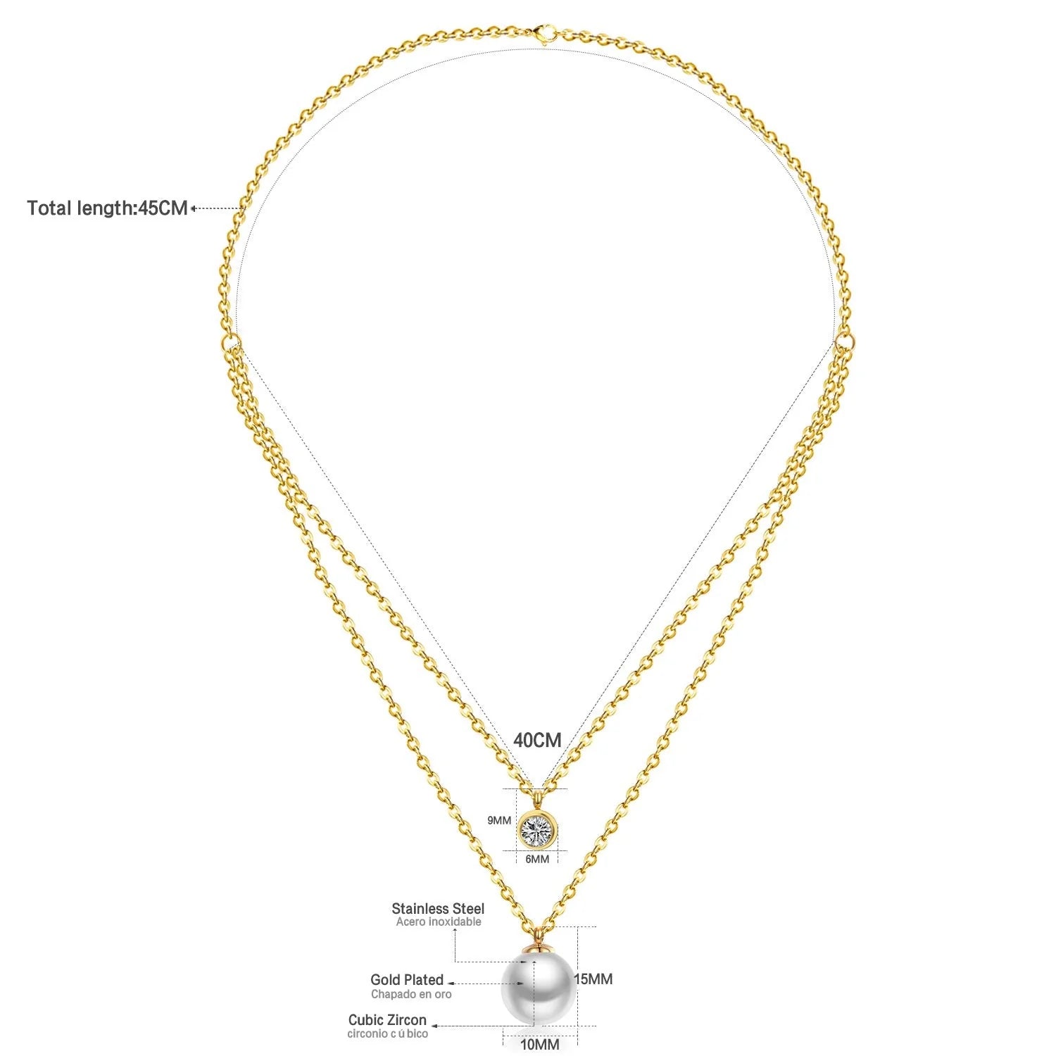 Duo Pearl Layered Necklace